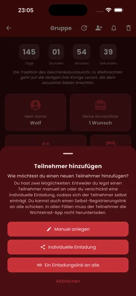 Teilnehmer einladen
