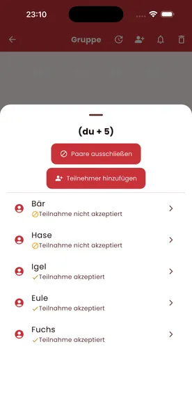 Paare ausschließen