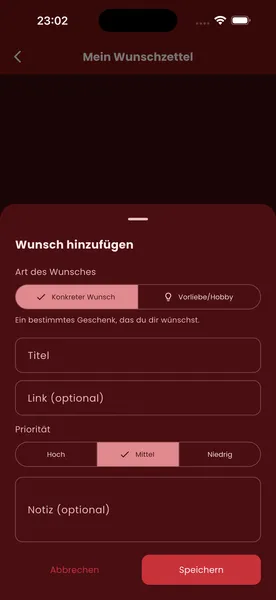 Wunschzettel mit Prioritäten